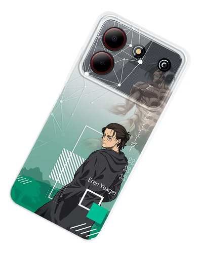 Funda Para Zte Attack On Titan Eren Final Anticaídas Case