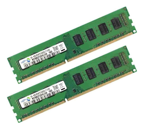 Memória Ram De Desktop 8g 2x 4gb Pc3-8500u Ddr3 1066mhz