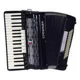 Acordeon Cadenza 80 Baixos Cd80/37 Preto C/bag