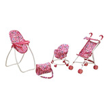 Juguete Set Coche Muñeca Minnie C/andador Y Silla A7451