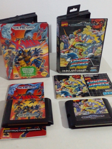 Lote Juegos Originales Sega Genesis Usados X-men Cap.america