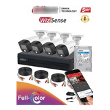 Cctv Kit Pro Dahua 4 Cam 5mp Full Color C/mic 1tb Wizsense