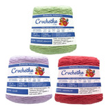 Barbante Crochétka Colorido Número 6 Fios Para Crochê 1 Kg