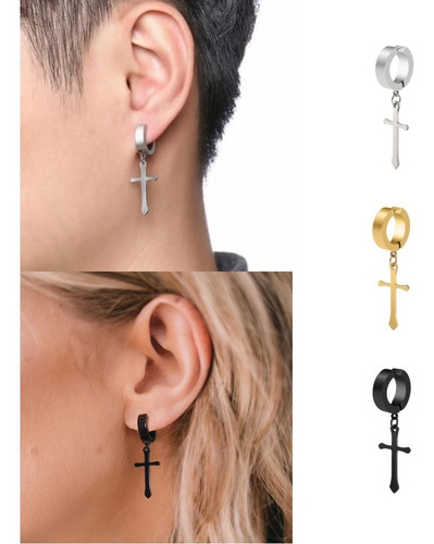 Arete Candonga Piercing Falso Hombre O Mujer Acero X 2 Und