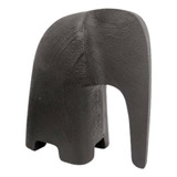 Enfeite Elefante Preto 17x16x7cm Poliresina Minimalista G