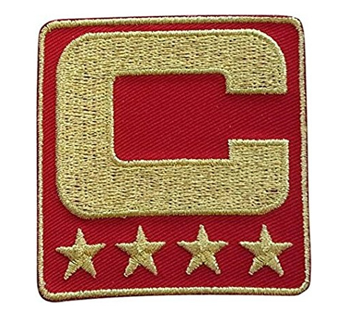 Parche Rojo Del Capitán C (todo Dorado) Para Coser Para Fú