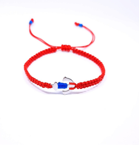 Pulsera Hombre Mujer Ancla Náutica Dije De Acero 