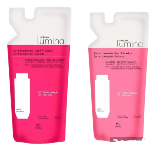 Repuestos Capilar  Lumina Shampoo + Acondicionador , Natura