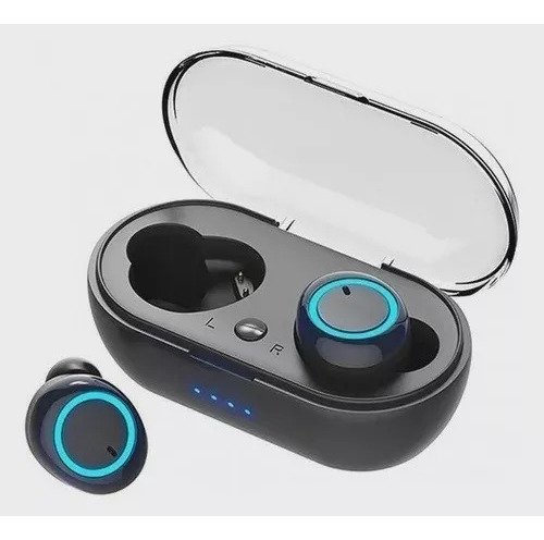 Fone Bluetooth Hmaston Ly-101 Pro 5.3 Preto Com + 6hr Bt Led Cor Da Luz Azul-turquesa