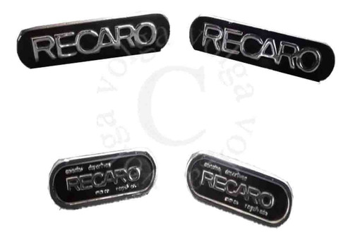 Emblemas Recaro Para Asientos Deportivos Lateral Y Central 4