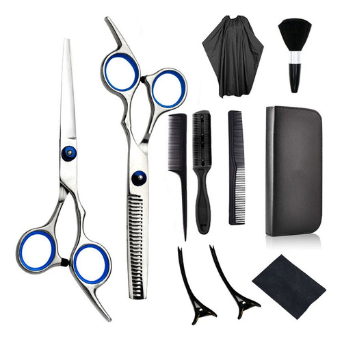 Kit Tijeras De Peluquería Barbero Para Cortar Cabello 11pcs