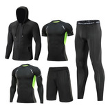 Traje De Fitness Ropa De Entrenamiento De 5 Pcs Para Hombre