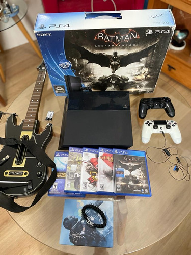 Consola Playstation 4 500 Gb + 6 Juegos + Guitarra + 2 Dual.