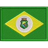 Escudo Bordado Bandeira Ceará Motociclista P/ Colete Ban62