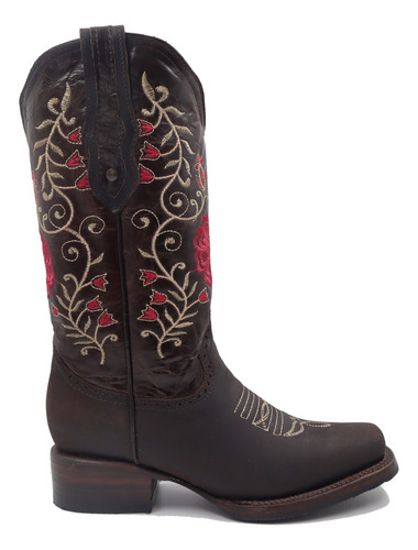 Botas Vaqueras Mujer Girasoles Rosas Rodeo Tronco Viejo