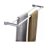 Barral Toallero Doble Baño Aluminio Inoxidable 60cm Toilet