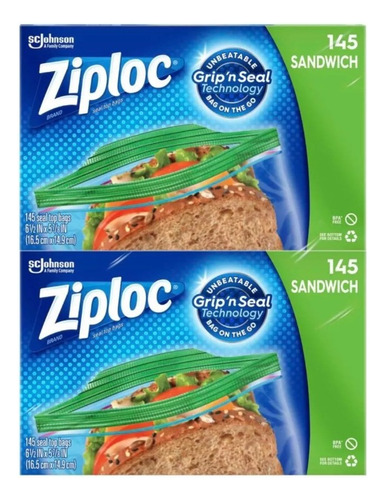 Ziploc Bolsa Reutilizable Para Sandwich 290 Bolsas