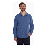 Camisa Hombre Outdoor Shirt Azul Merrell