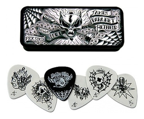 Plumillas James Hetfield Con Estuche Dunlop Jph01t088 Color Negro