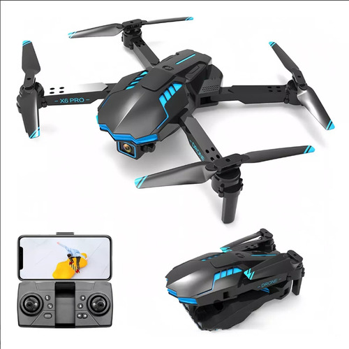 Drone X6 Pro Con Cámara Doble, Incluye Bolsa De Almacenamiento Integrado Con Tecnología De Seguimiento De Vuelo Inteligente Especializado Para Fotografía Aérea
