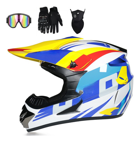 Casco Para Motocicleta Cross Certificado Dot Gogles + Regalo