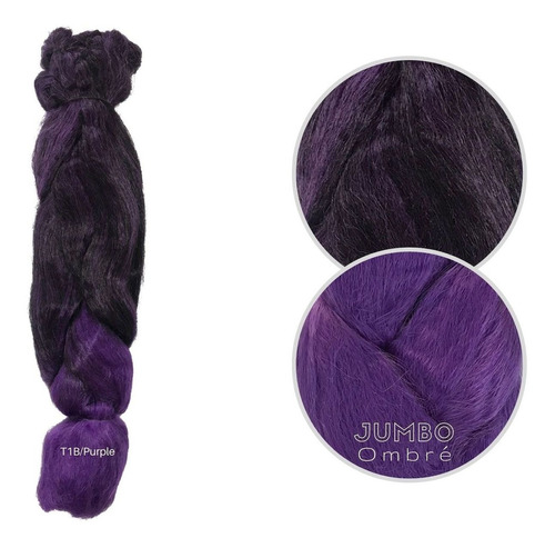Super Jumbão Ser Mulher - Pacote Com 399 Gramas Cor T1b/purple - Preto Com Roxo