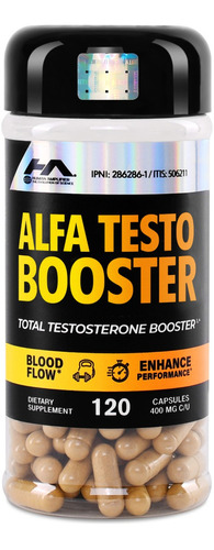 Alfa Testo Booster, Fenogreco Maca Rendimiento Físico, Ha® Sabor Sin Sabor