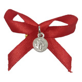 Prendedor Medalla San Benito Para Bebé Plata Ley 925 C/caja
