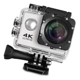 Câmera Filmadora 4k 1080p Branca Action Pro Wi-fi