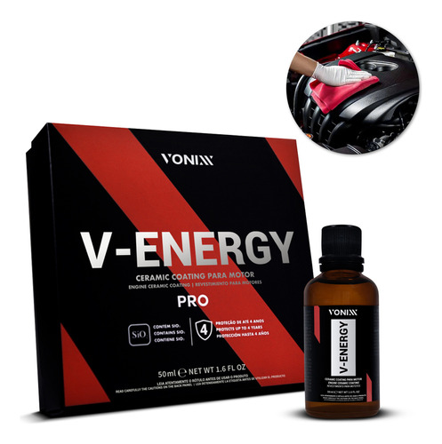 Vitrificador Motor Ceramic Coating V-energy Pro 50ml Vonixx