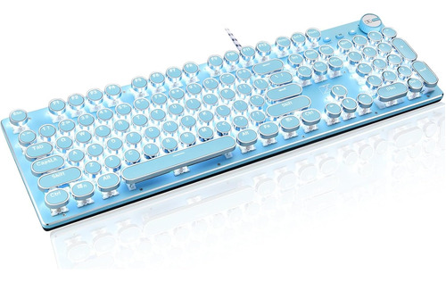 Teclado Mecánico Para Juegos Con Cable Estilo Máquina De Esc