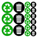 Pegatinas Autoadhesivas De Reciclaje Con El Logotipo De La B