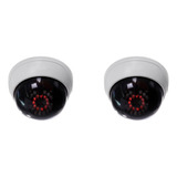 2x Indoor Security Camera Cctv Dummy Dome With Ir White 2024