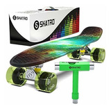 Monopatín Skatro Mini Cruiser. El Tablero De Plástico De Est