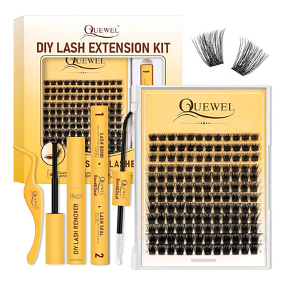 Kit De Extensión De Pestañas Diy Quewel, Grupos De Pestañas  | Meses sin interés