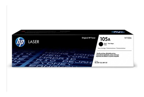 Toner Hp W1105a 105a Negro Original M107w 107a M135 M137