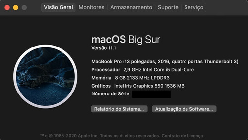 Macbook Pro 2016 Core I5 2.9ghz, 8gb De Ram Ddr3, 512gb Ssd