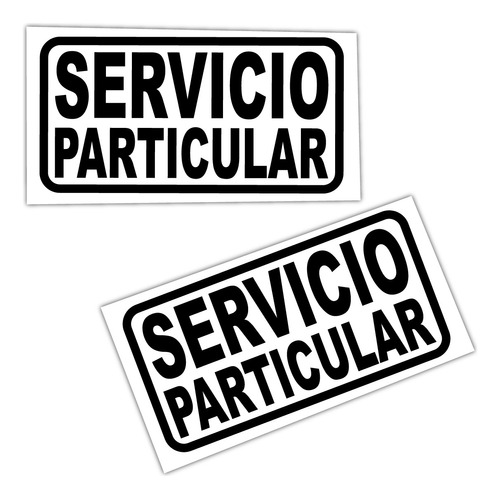 Kit 3pzs Stickers Calcomanías Servicio Particular Troca Auto