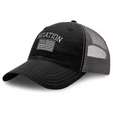 Richardson Trucker Mesh Hat Bandera Americana Ejército Aviac