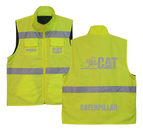 Chaleco Industrial Mod 2 Caterpillar Estampado Reflejante