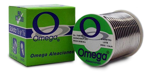 Soldadura Estaño Omega 50-50 1/2-1/2 450grs Plomería 3mm
