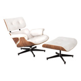 Poltrona Para Leitura Charles Eames Com Puff Em Courissimo