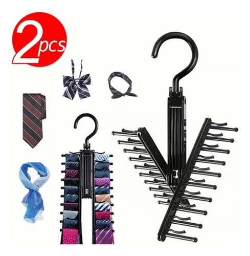 2 Pcs Ganchos Ropa Corbatas Cinturones Organizador Colgar