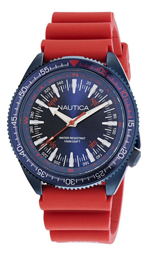 Reloj Para Hombre Nautica Vintage Napnvf305 Rojo