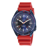 Reloj Para Hombre Nautica Vintage Napnvf305 Rojo