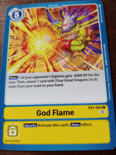 God Flame - Draconic Roar (ex03)-carta Digimon Bandai