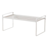 Rack Organizador Multiuso Metal Blanco Estante 34 X 21 Cm