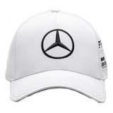 Gorra Mercedes Lewis Hamilton Curva Amg Blanca Trucker