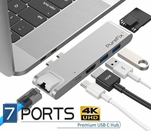 Adaptador Multipuerto Usb C 7 En 1 Hub Para Macbook Pro 2019