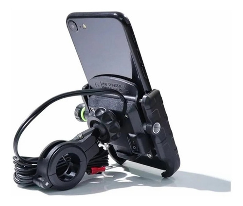 Suporte De Celular Para Moto Com Carregador Turbo Qc 3.0